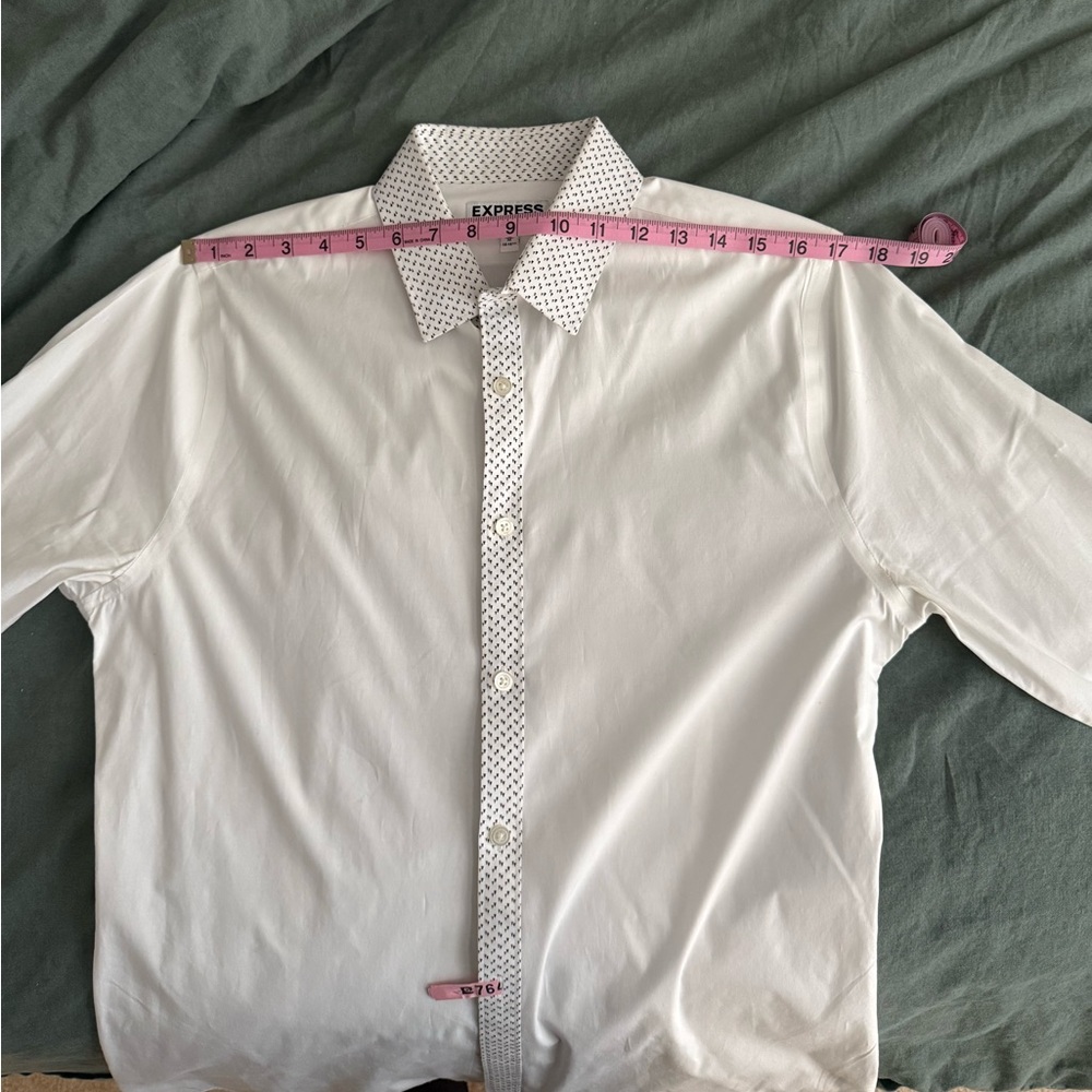 Express Extra Slim Fit White Button Down - image 6